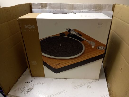 BOXED HOUSE OF MARLEY STIR IT UP RECORD PLAYER