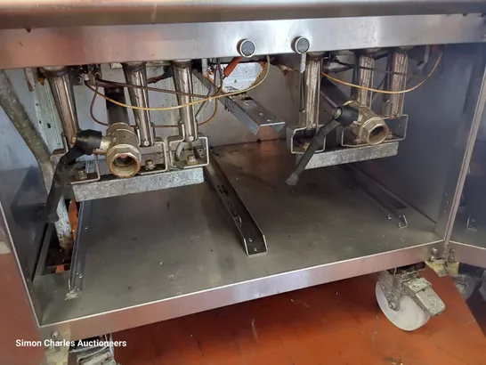 MARENO GAS FIRED FREESTANDING DOUBLE TANK DEEP FAT FRYER