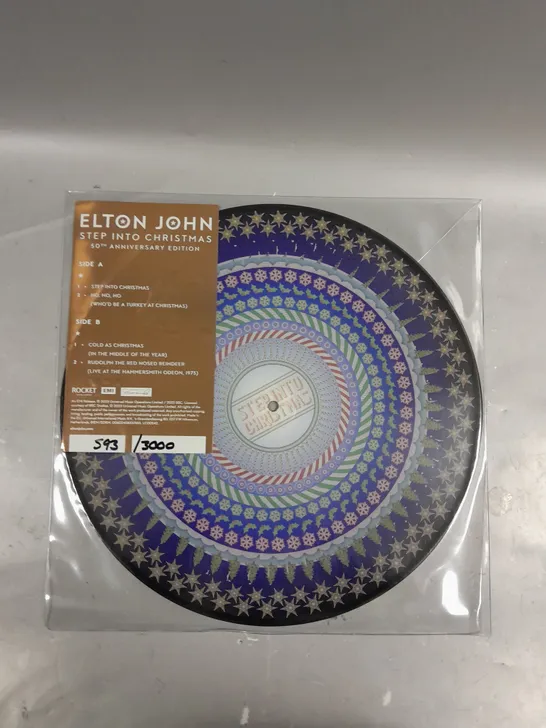 ELTON JOHN STEP INTO CHRISTMAS 50TH ANNIVERSARY VINYL - 593/3000