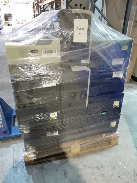 PALLET OF APPROXIMATELY 30 ASSORTED BROTHER HL-5450DN PRINTERS AND BROTHER HL-5440DN PRINTERS , ETC  