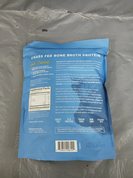 PALEOVALLEY GRASS FED BRONE BROTH PROTEIN VANILLA 570G