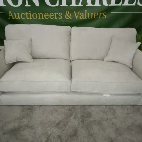 LIGHT GREY FABRIC 3-SEATER SOFA