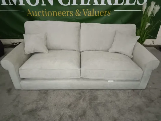 LIGHT GREY FABRIC 3-SEATER SOFA