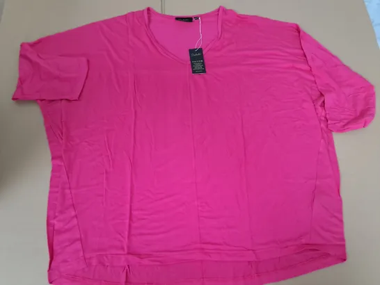 LOT OF 4 BRAND NEW DESTELLO V-NECK PINK TOPS - UK 22