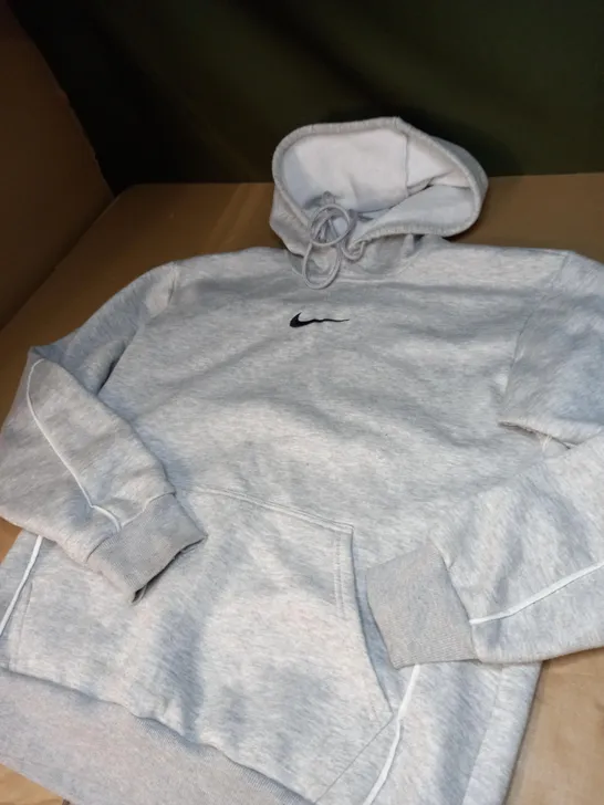 GREY NIKE OVER HEAD HOODIE SIZE LARGE 