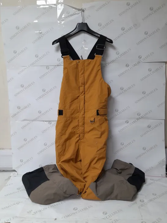 AMAZON ESSENTIALS PADDED DUNGAREES IN LIGHT BROWN SIZE L