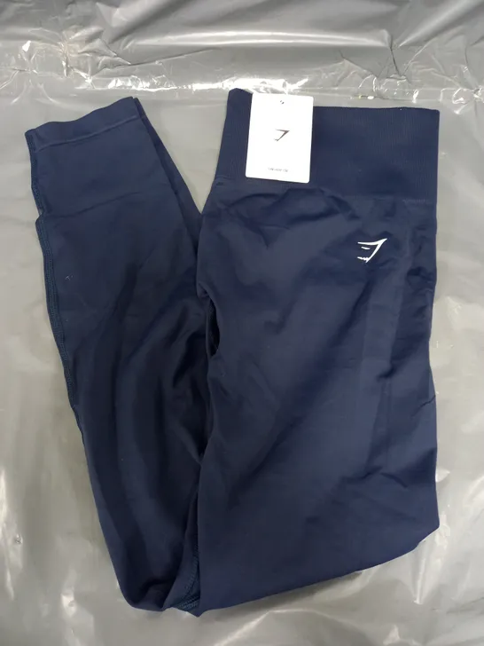 GYMSHARK EVERYDAY SEAMLESS LEGGINGS IN NAVY - LARGE