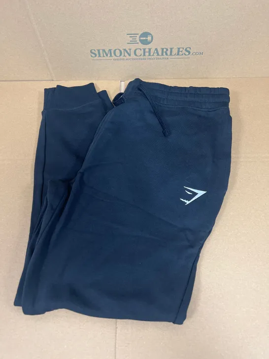 GYMSHARK SLIM JOGGERS IN BLACK SIZE LARGE 