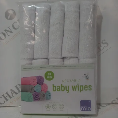 BAMBINO MIO PACK OF 10 REUSABLE BABY WIPES