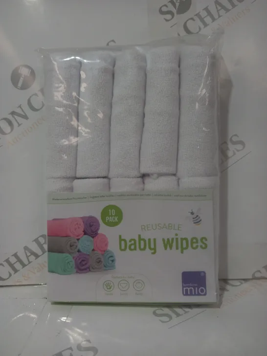 BAMBINO MIO PACK OF 10 REUSABLE BABY WIPES