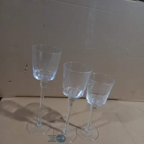 3 SETS OF HOUSEHOLD CANDLESTICK HIGH QUALITY GLASSES 