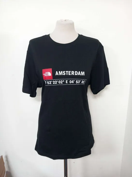 THE NORTH FACE MENS BLACK AMSTERDAM GPS PREMIUM LIGHTWEIGHT T-SHIRT SIZE M