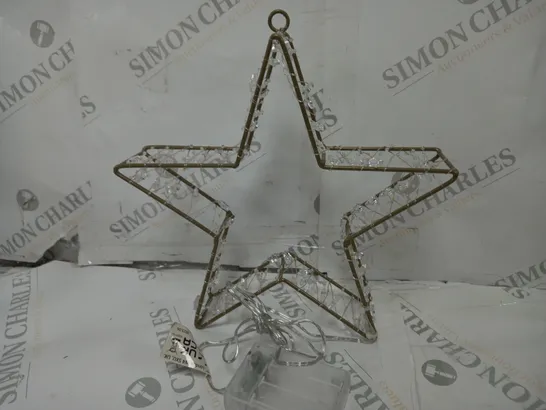 SARA DAVIES PRE-LIT BEADED STAR 25CM