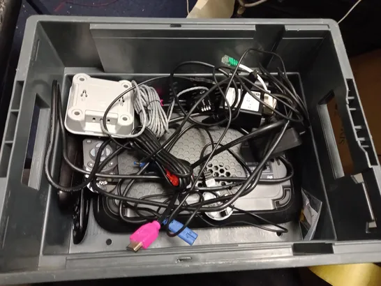 BOX OF REMOTES AND SKY BOX'S ETC