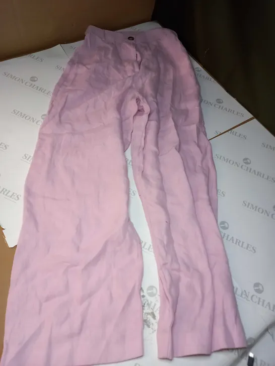 RIVER ISLAND WIDE LEG PANTS IN LIGHT PURPLE - UK 12