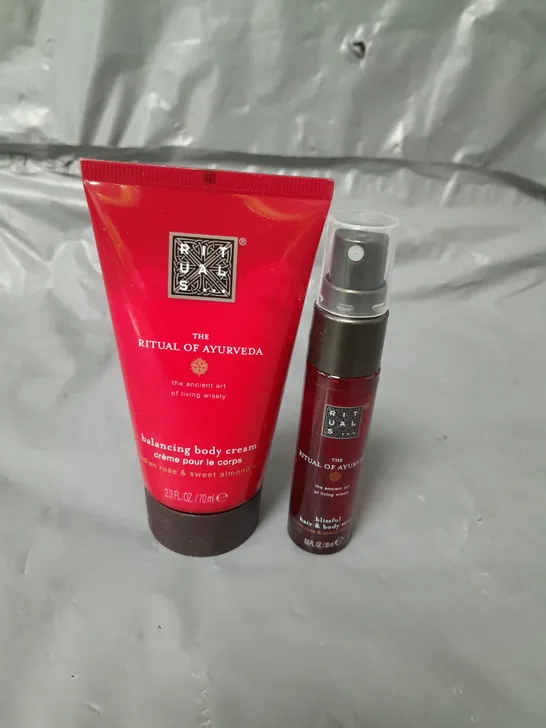 APPROXIMATELY 20 RITUALS HAIR AND BODY MIST AND CREAM