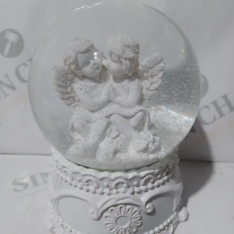 BOXED KIMBIE GUARDIAN ANGEL SNOW GLOBE