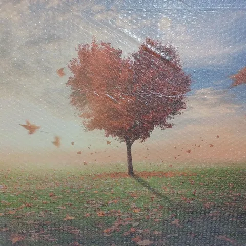 PIXXPRINT HEART-SHAPED TREE IN AUTUMN PHOTOGRAPHIC PRINT ON CANVAS IN MULTICOLOUR 70 X 70CM