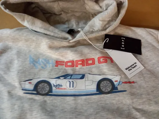 AOF FORD GT BRANDED GREY HOODIE - M