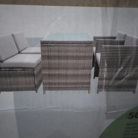 BOXED SORON WICKER DINING SET (1 BOX ONLY) 