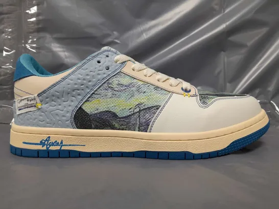 BOXED PAIR OF GALARTSY SNEAKERS IN VINCENT VAN GOGH THE STARRY NIGHT EU SIZE 41