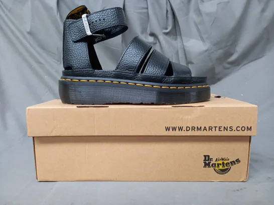 BOXED PAIR OF DR MARTENS CLARISSA II OPEN TOE CHUNKY SANDALS IN BLACK UK SIZE 5