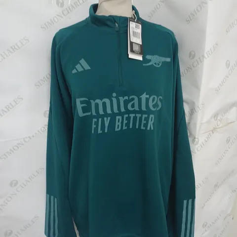 ADIDAS AFC TRAINING 1/4 ZIP IN GREEN SIZE L