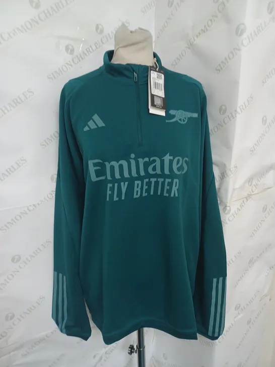 ADIDAS AFC TRAINING 1/4 ZIP IN GREEN SIZE L