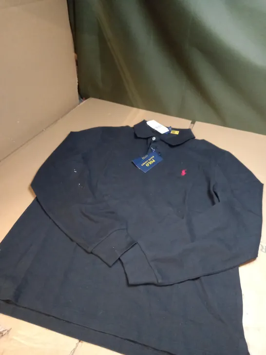 RALPH LAUREN BLACK POLO SHIRT SIZE L