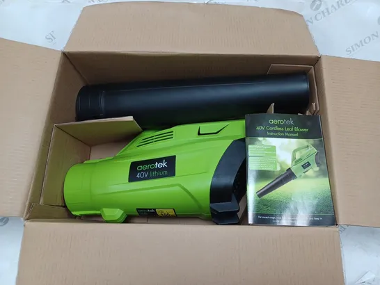 BOXED AEROTEK 40V CORDLESS LEAF BLOWER 