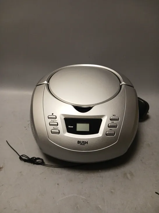 BUSH BOOMBOX RADIO AND CD PLAYER SILVER