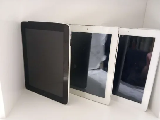 THREE ASSORTED APPLE IPADS TO INCLUDE; A1337, A1396 AND A 1396 