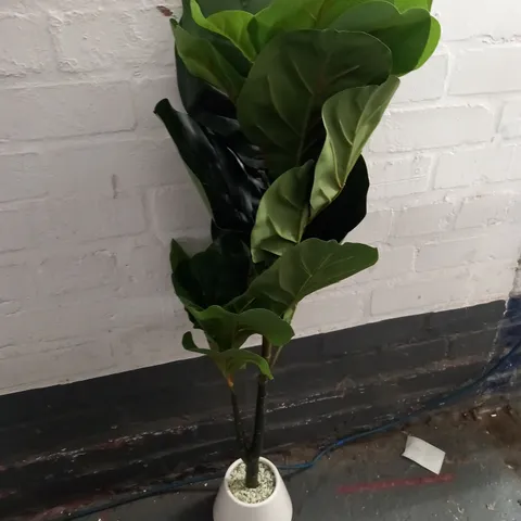 ARTIFICIAL PLANT IN WHITE POT - 100CM TALL