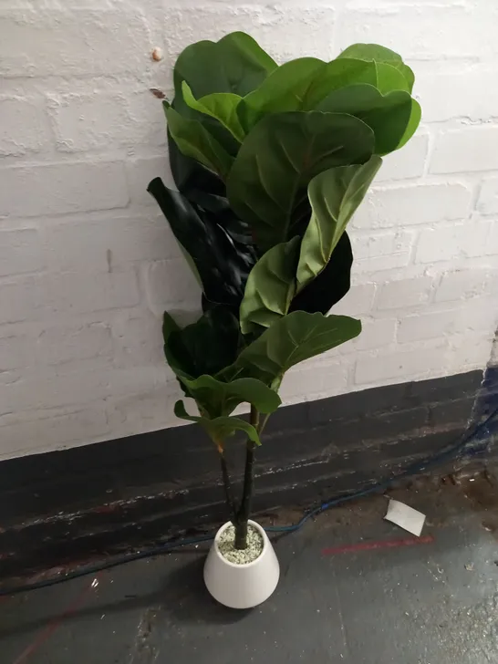 ARTIFICIAL PLANT IN WHITE POT - 100CM TALL