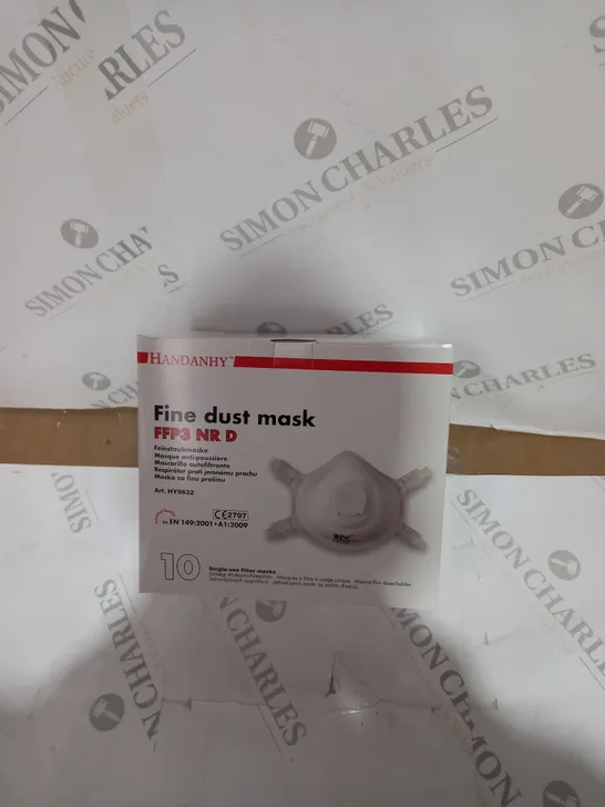 BOX OF 10 HANDANHY FINE DUST MASK - FFP3 NR D 