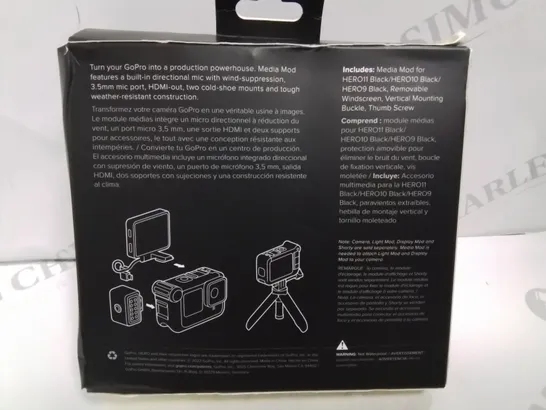 BOXED GOPRO MEDIA MOD FOR HERO 9/10/11 RRP £79.99