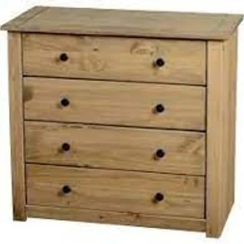BOXED PANAMA 2 PLUS 2 DRAWER CHEST - NATURAL WAX 