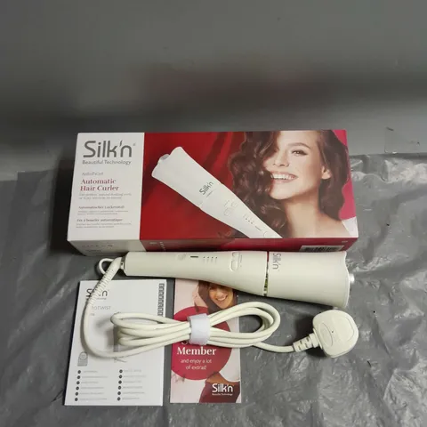 BOXED SILK'N AUTOTWIST AUTOMATIC HAIR CURLER IN WHITE