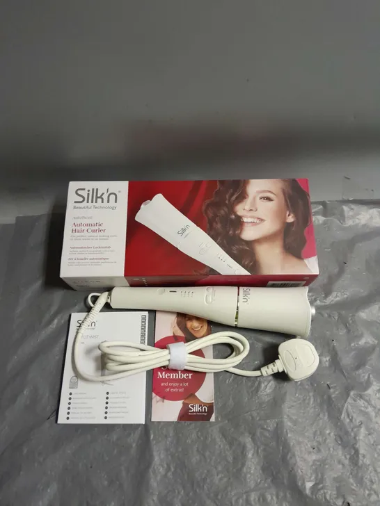 BOXED SILK'N AUTOTWIST AUTOMATIC HAIR CURLER IN WHITE