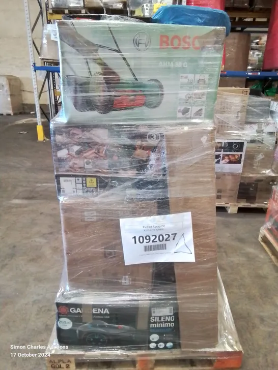 PALLET OF APPROXIMATELY 13 UNPROCESSED RAW RETURN HOUSEHOLD AND ELECTRICAL GOODS TO INCLUDE;