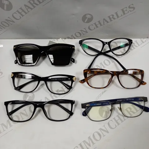 LOT OF APPROXIMATELY 15 PAIRS OF VARIOUS READING GLASSES & SUNGLASSES