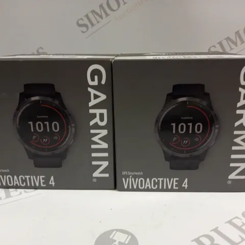 2 X BOXED GARMIN VIVOACTIVE 4 GPS SMART WATCHES 