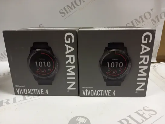 2 X BOXED GARMIN VIVOACTIVE 4 GPS SMART WATCHES 