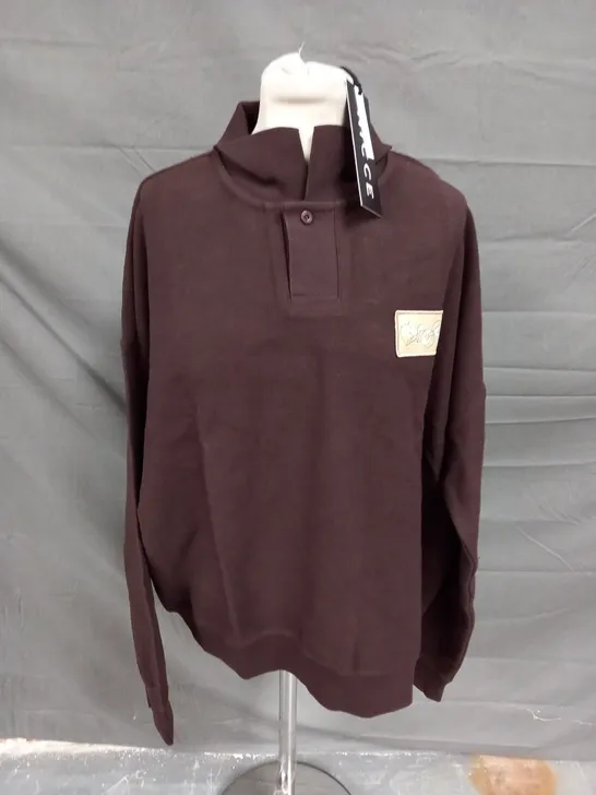 NICCECLOTHING TUMBLE RUGBY SWEATSHIRT IN TERRA BROWN - XL 