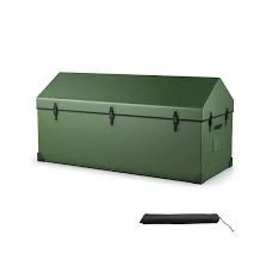 X2 BOXED WATERPROOF OUTDOOR LARGE STORAGE TOOL BOX STURDY METAL FRAME W/VENTILATED WINDOW (1 BOX)