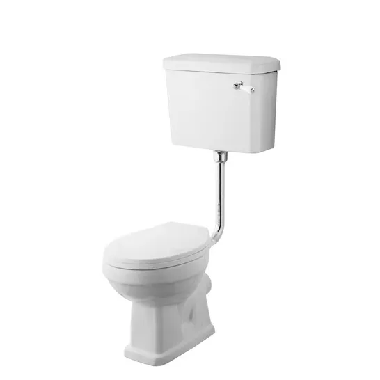 BOXED NUIE 6 GALLONS LPF LOW LEVEL TOILET WITH TOILET SEAT - WHITE (3 BOXES)