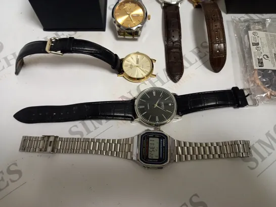 BOX TO CONTAIN APPROX. 9 X ASSORTED WATCHES. BRANDS INCLUDE HUGO BOSS, CAGARNY, PAGANI ETC 