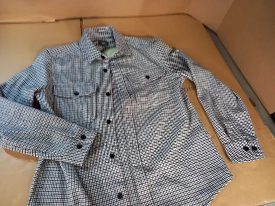 H&M RELAXED FIT GREY CHECK SHIRT - EUR M