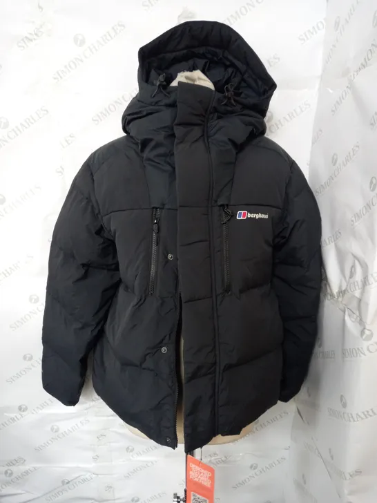 BERGHAUS BLACK PADDED PUFFER COAT - UK 10