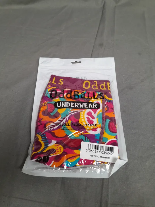 SEALED ODDBALLS UNDERWEAR FESTIVALS MENS BOXERS- MEDIUM